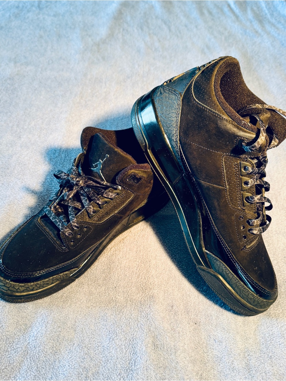 Jordan Black Low-Top Suede & Leather Sneakers
